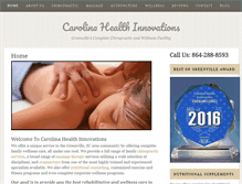 Tablet Screenshot of carolinahealthinnovations.com